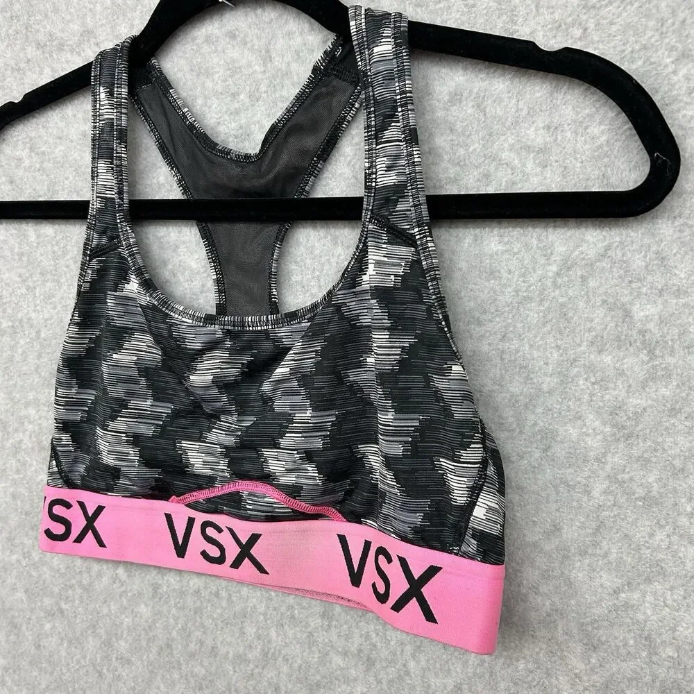 Victorias Secret VSX Sport Bra Small Black Compression